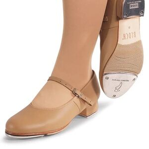 Bloch Tan Leather Tap on Tap Shoes with Strap